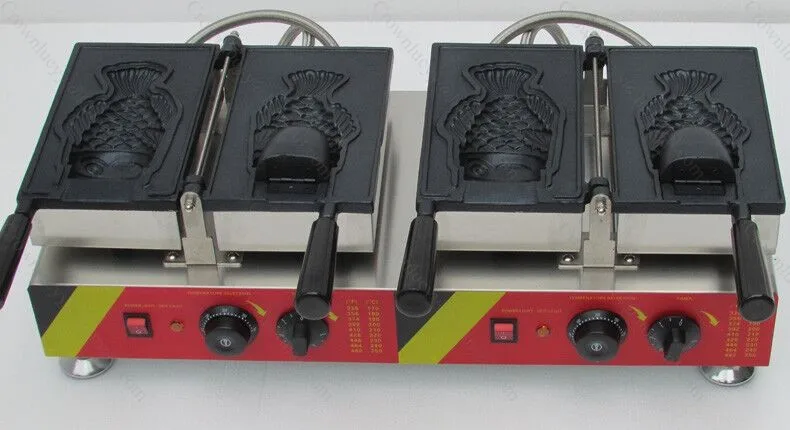 Электрическая вафельница для печенья тайяки с открытым ртом мороженого и рыбы