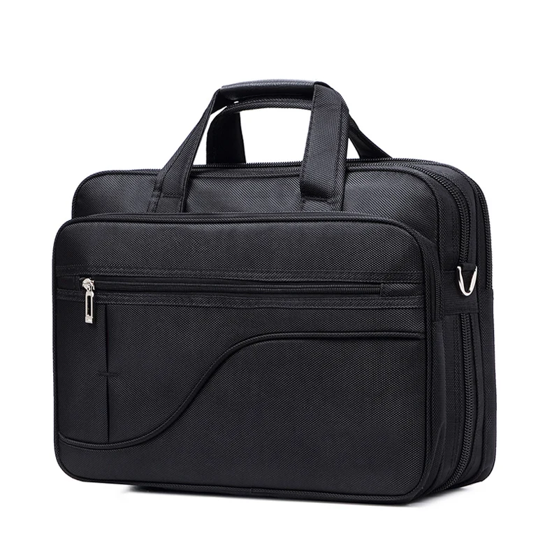 

Oxford briefcase laptop bag cross section men handbag canvas travel casual houlder bags office computer bag business 17 inch