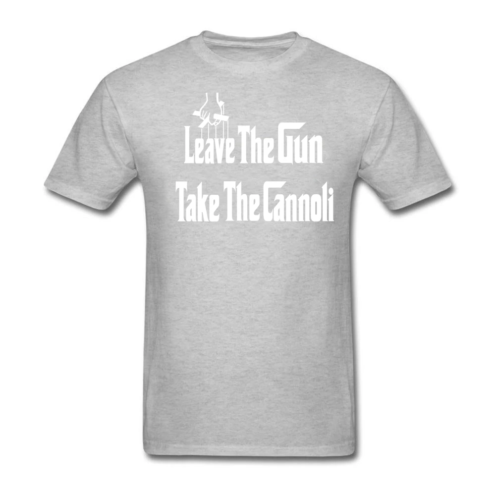 Футболка мужская с надписью оставить пистолет взять канноли забавная футболка