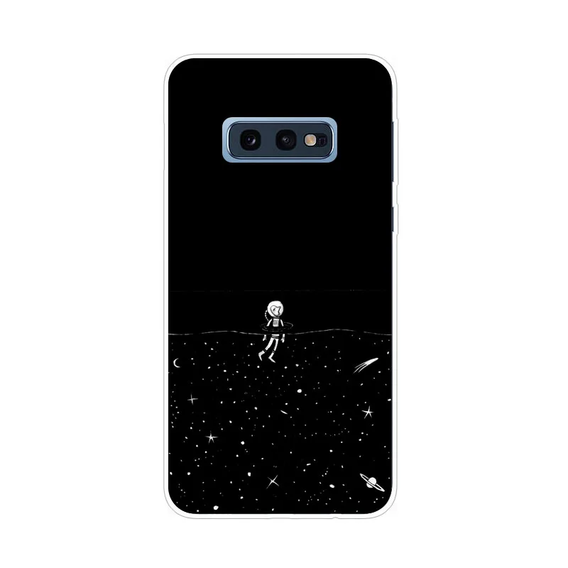 Чехол для samsung galaxy s10 lite силиконовый чехол с рисунком космонавтов из мягкого ТПУ