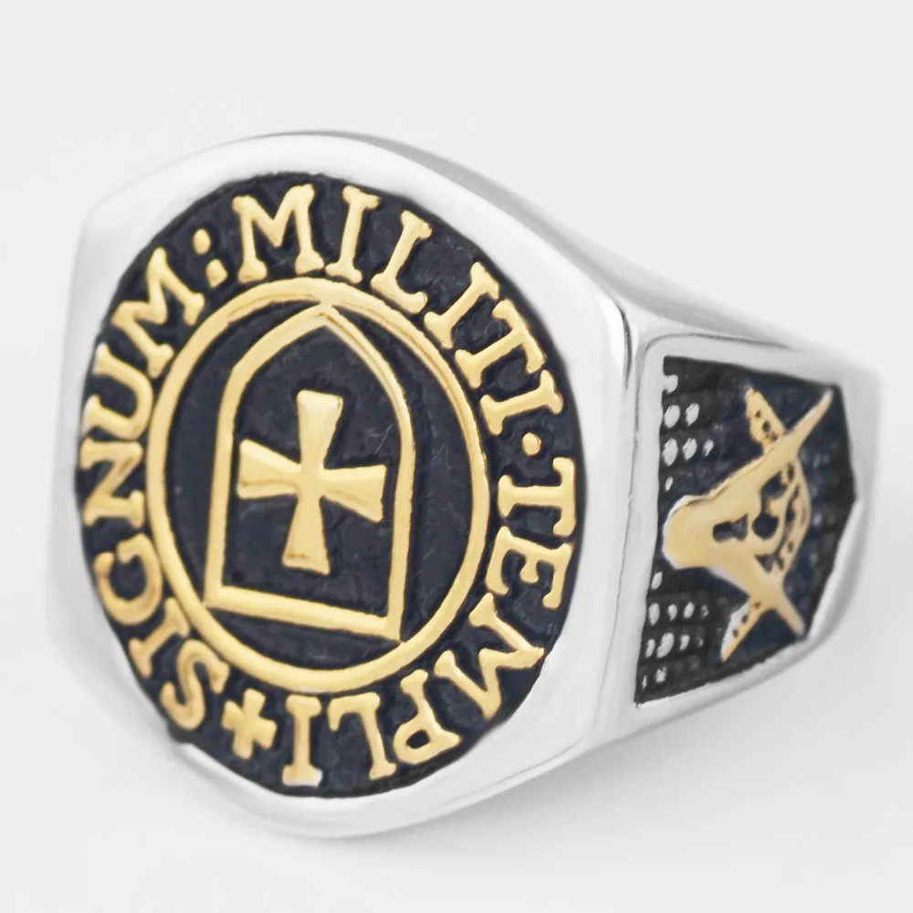 Valily ювелирные изделия с золотым покрытием каменщик кольцо из нержавеющей стали