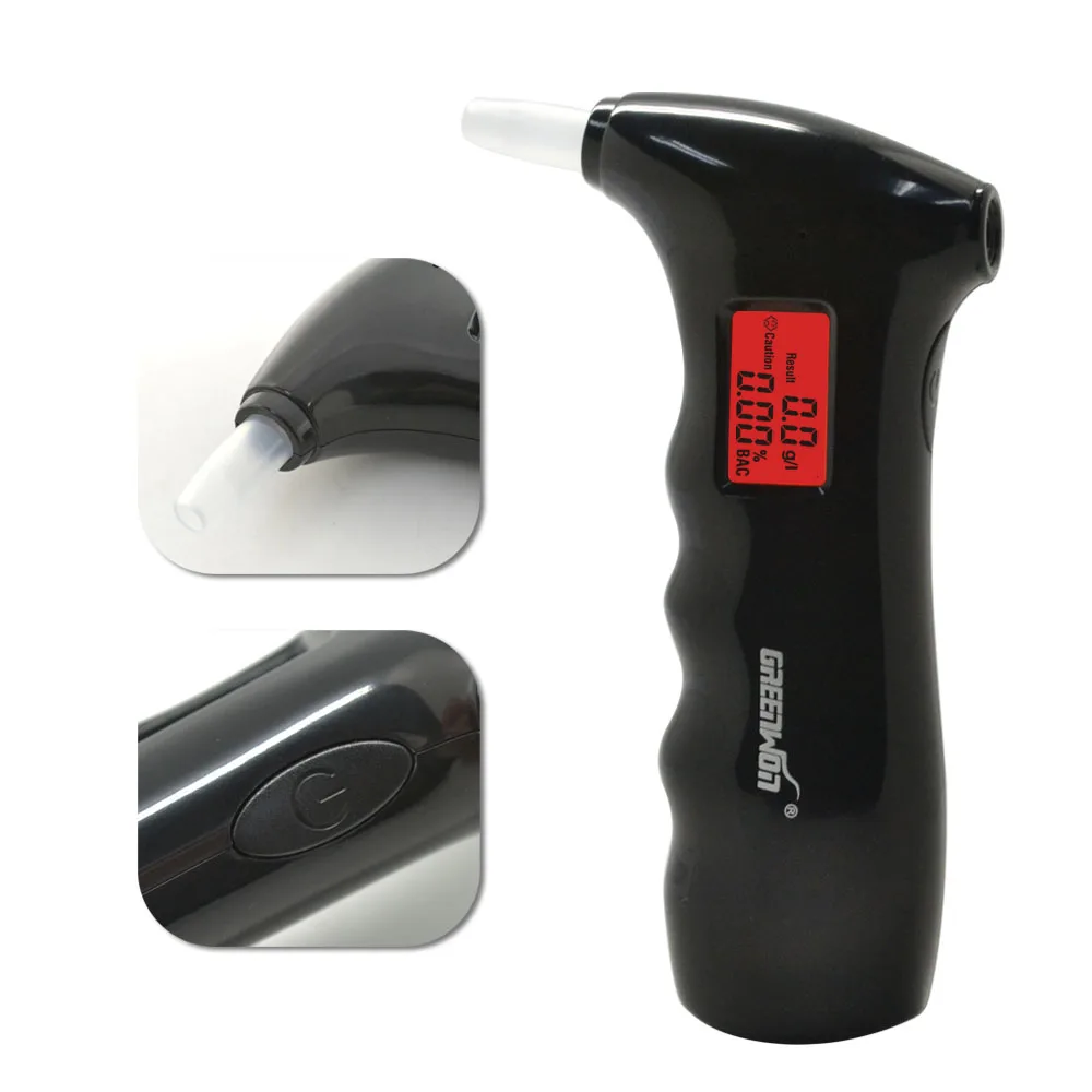 Мини полиции Алкотестер Алкоголь детектор с красной Подсветка цифровой