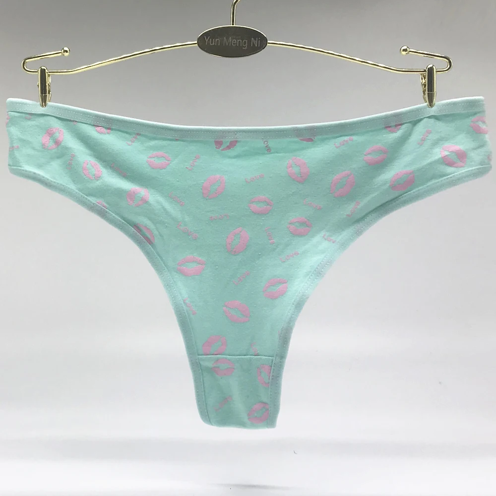 Стринги женские хлопковые с принтом губ 6 шт./комплект|panties sexy women|ladies pantieswomen underwear |