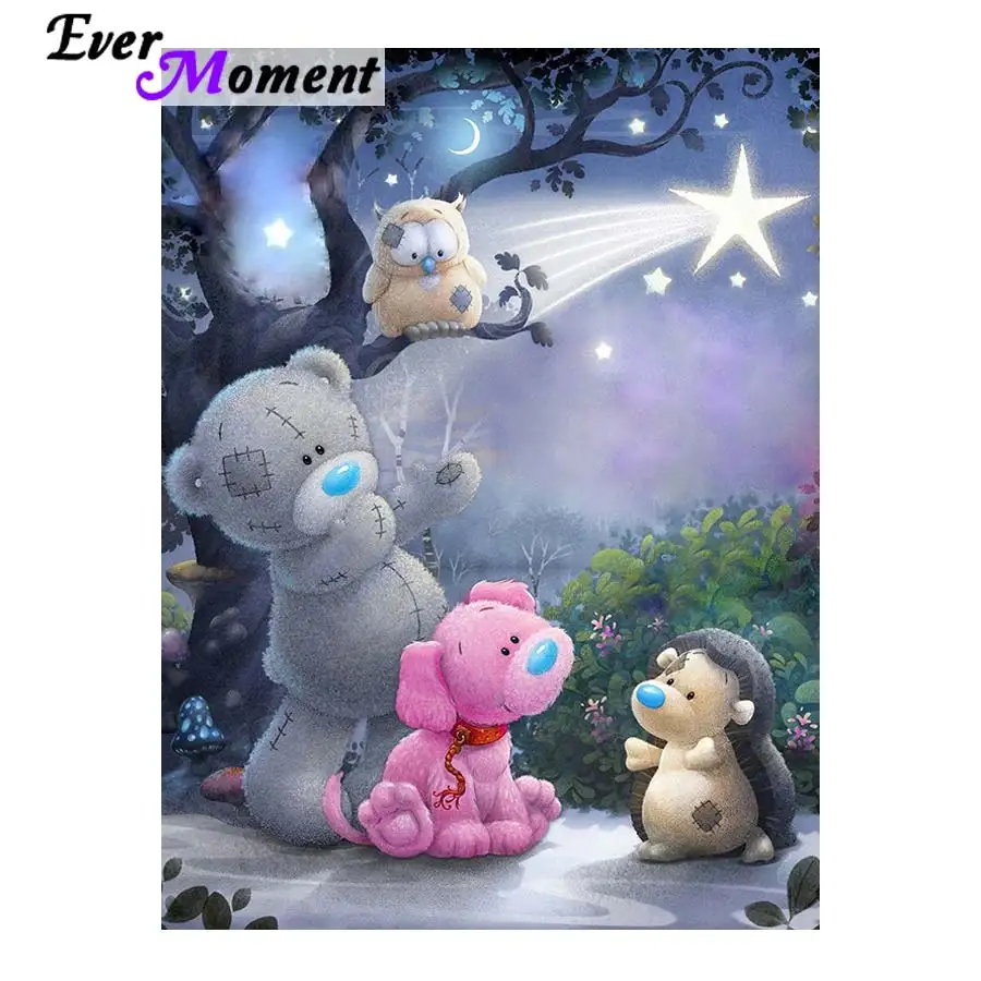 

diamond painting teddy bear diamond embroidery 5d painting tatty teddy cartoon full square stones gift for kids decor ASF783