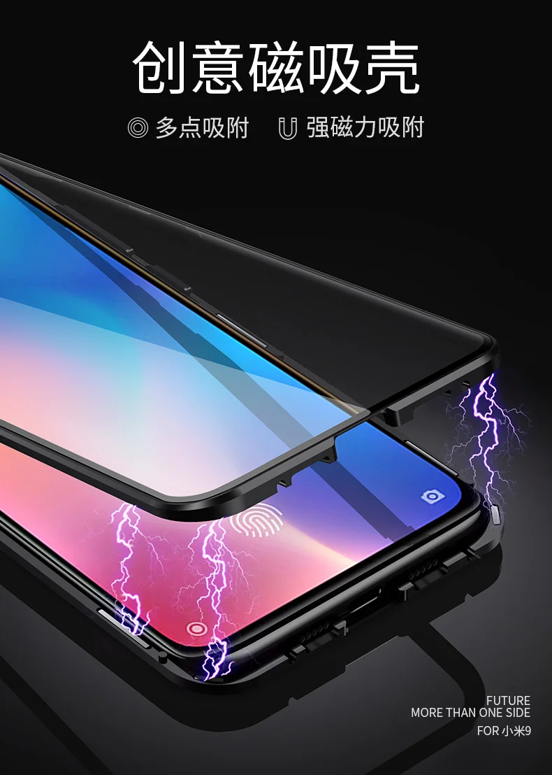 Металлический магнитный чехол для Vivo Oppo Realme X A9 F11 X23 X27 IQOO Reno двусторонний чехол из закаленного стекла на магните для сотового телефона s