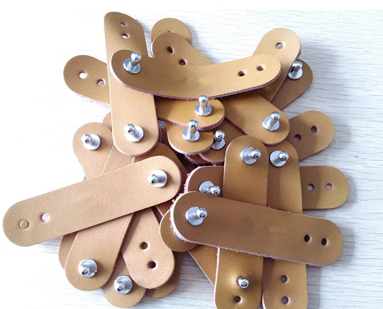 

100pcs Black and Brown Color Genuine Leather Cable Winder Headphone Earphone Cable Wire Organizer Cord Holder For iphone samsung