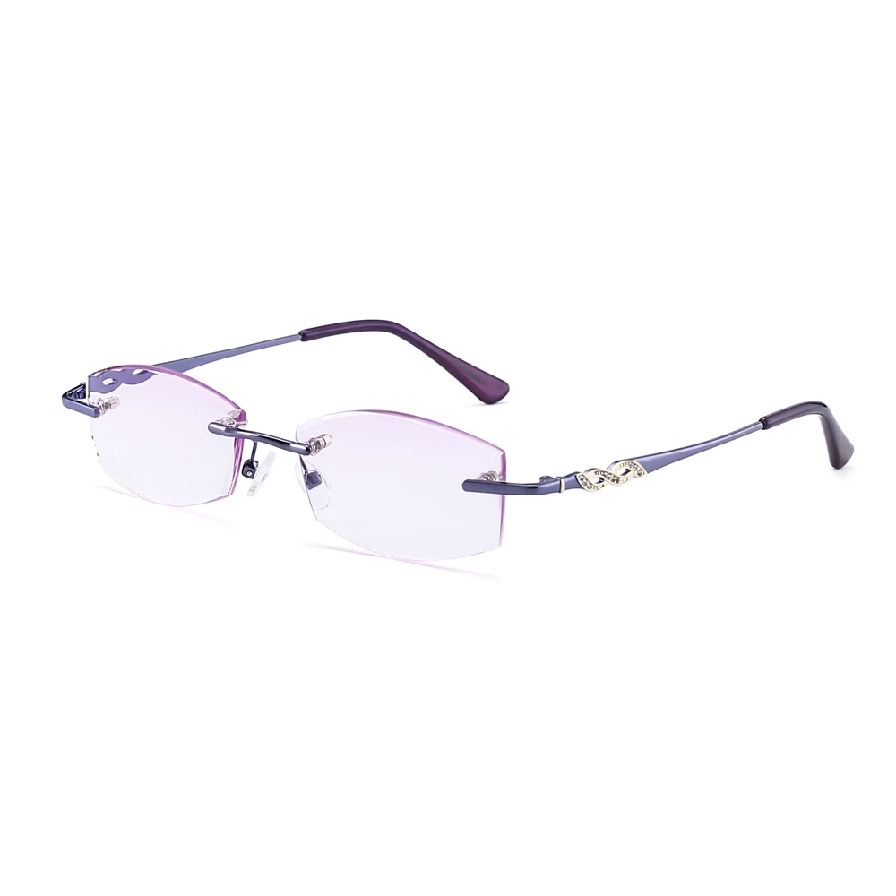 Женские очки для чтения без оправы из смолы с защитой от усталости и градиентом