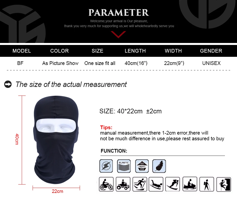 Балаклава из лайкры полная Ветрозащитная маска боевой велосипедный Теплый