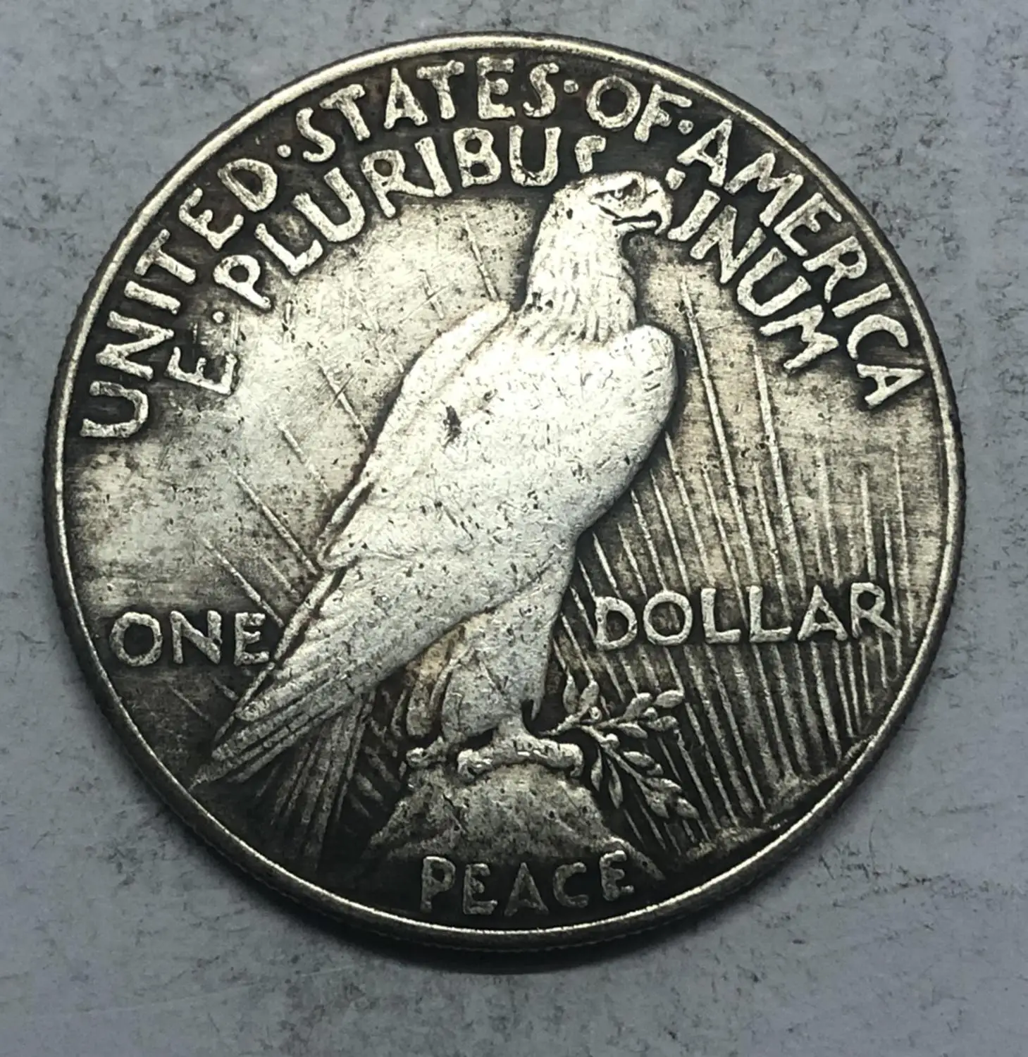 

1923 Peace Dollar silver plated Copy
