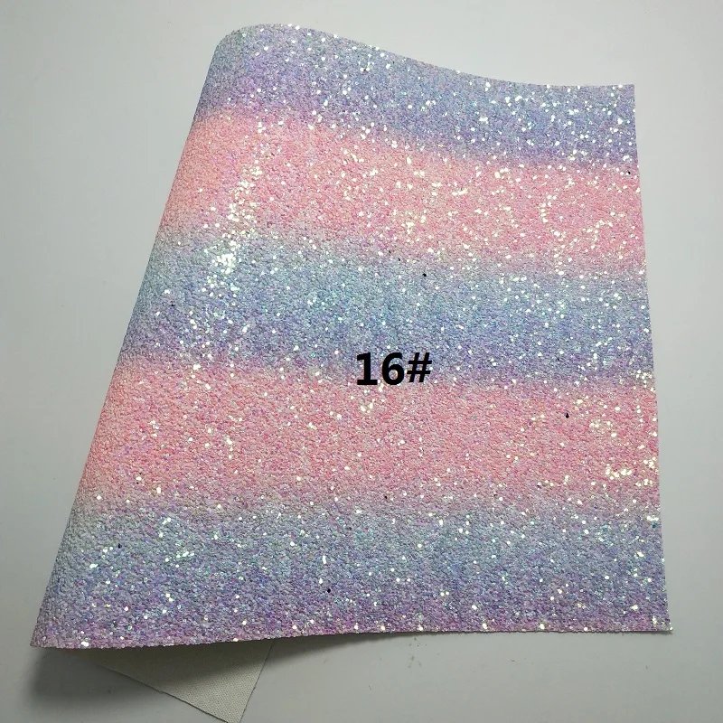 16 1 шт. 21X29 см синтетический Letaher, Cuero Sintetico Rainbow с эффектом блестящей кожи для изготовления бантов аксессуары S202B - Цвет: 16