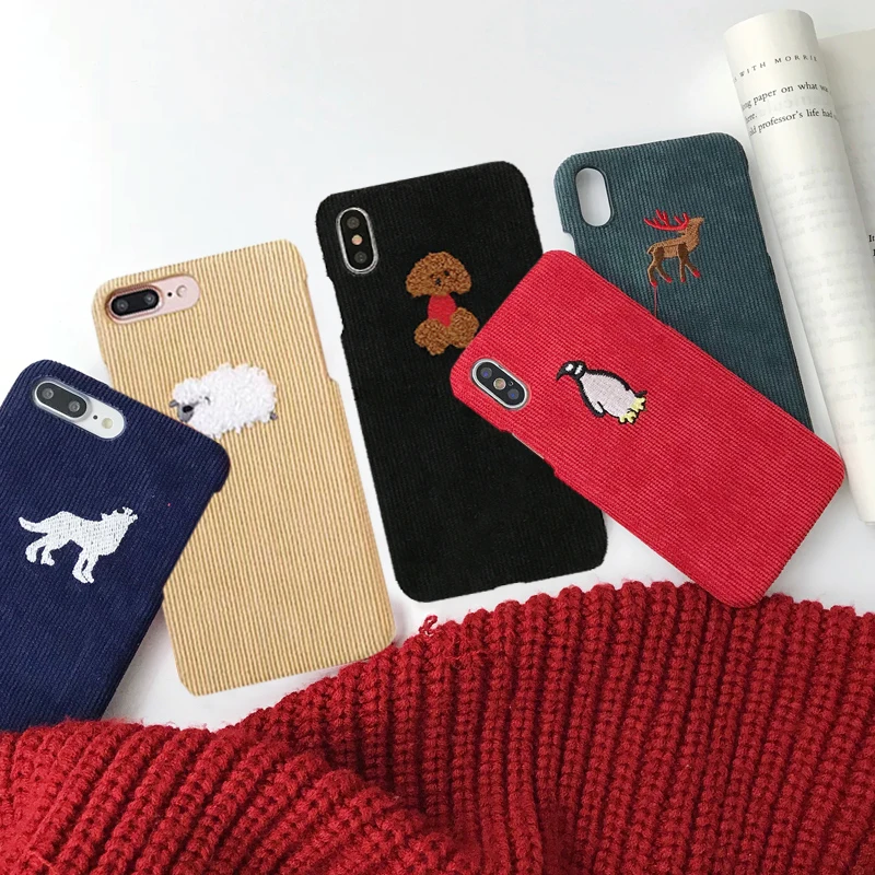 Теплый тканевый чехол для телефона для iPhone 11 Pro 6 6S 7 8 Plus X чехол милый овечий Пингвин плюшевый Твердый чехол для iPhone X XR XS MAX