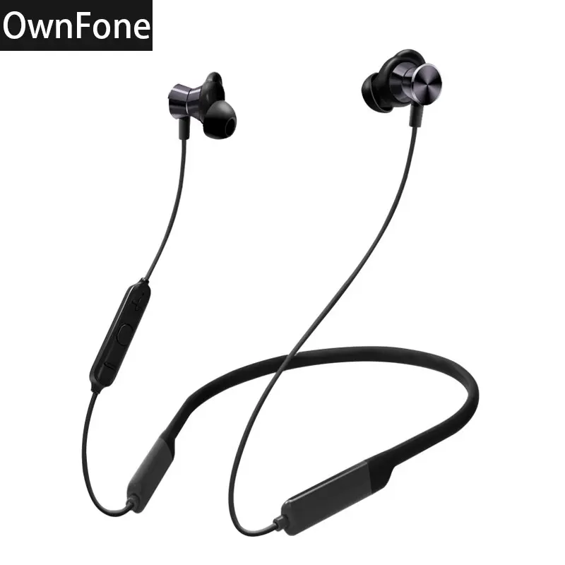 Black Own-BT201 беспроводные Bluetooth стереонаушники с шейным ремешком водонепроницаемые наушники для ушей спортивные наушники тяжелый бас длительное время ожидания Bluetooth 4,2 - Цвет: Black