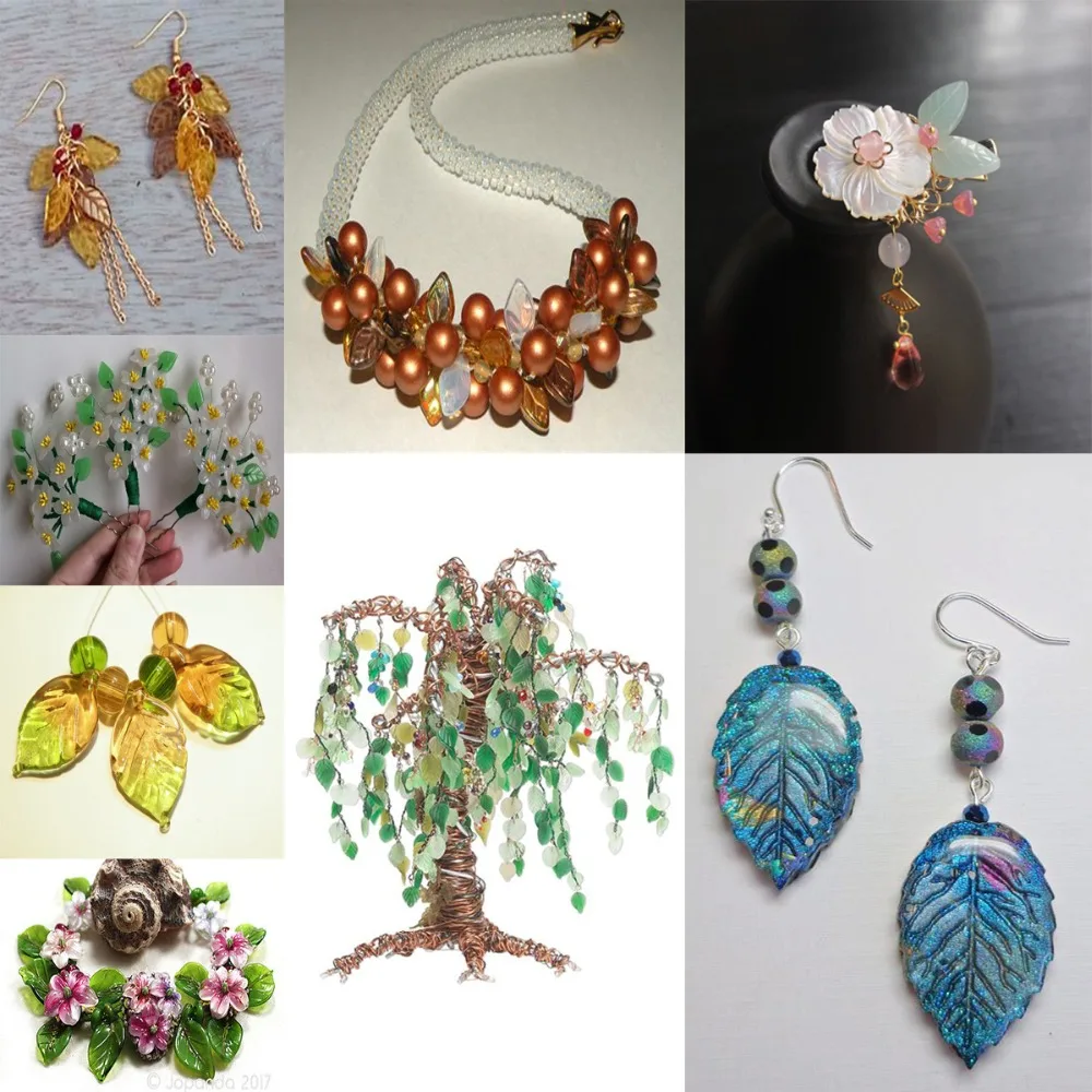 

10pcs/lot Leaf Petals Glass Czech Beads Colored Pendant Crystal Petal Beads DIY Necklace Bracelet Earring Jewelry Accessories