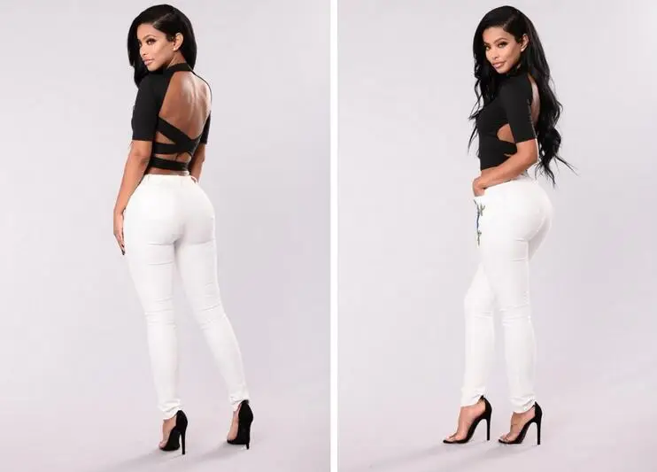 Узкие модные джинсы с вышивкой женские хлопковые дырками уличная одежда для