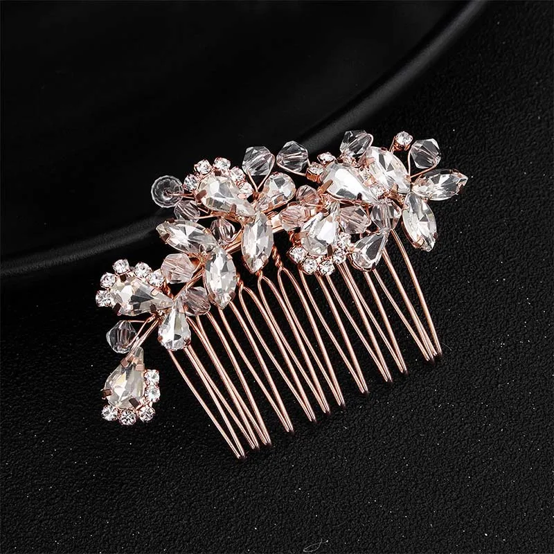 HS-J5280-Rose Gold Miallo, модные стразы, головной убор, свадебные аксессуары для волос, Австрийские хрустальные шпильки для волос, женские заколки для волос, ювелирные изделия - Окраска металла: HS-J5280-Rose Gold
