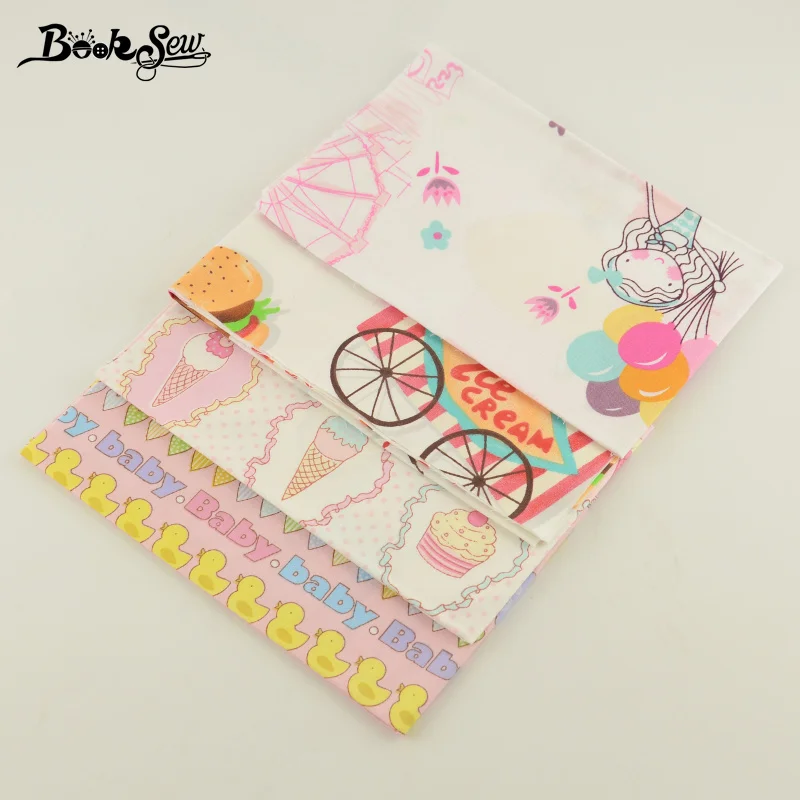 Книжная сшитая хлопковая саржевая ткань украшение прекрасный дизайн светло