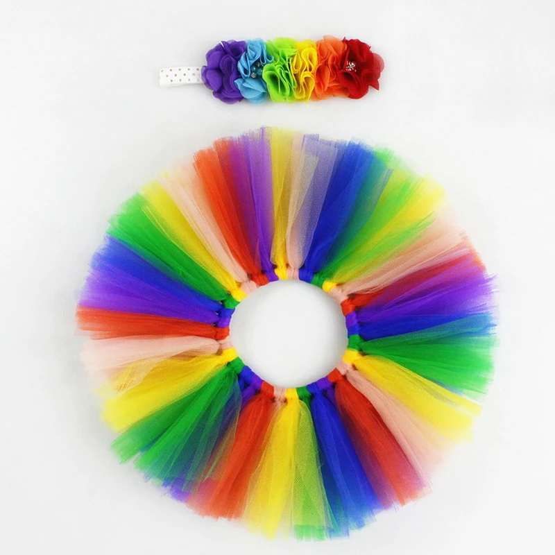 Реквизит для фотосъемки новорожденных детская Радужная принцесса юбка пачка и