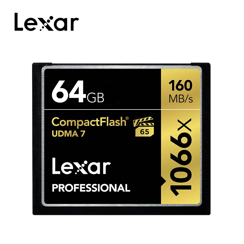 Компактная флеш карта Lexar UDMA 7 max 160 МБ/с./с 32 ГБ 64 128 256 CF 1066x VPG 65 памяти для Full HD 3D 4K