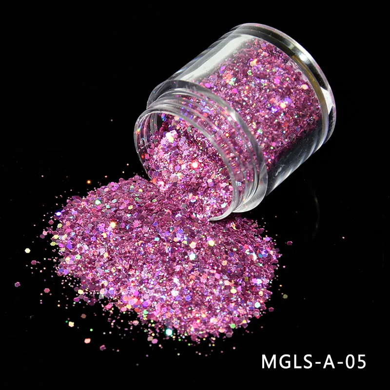 

10g/Box Laser Galaxy Holo Flakes Nail Glitter Holographic Nail Sequin Paillettes Nail Chrome Flakes Laser Flakes MGSLA