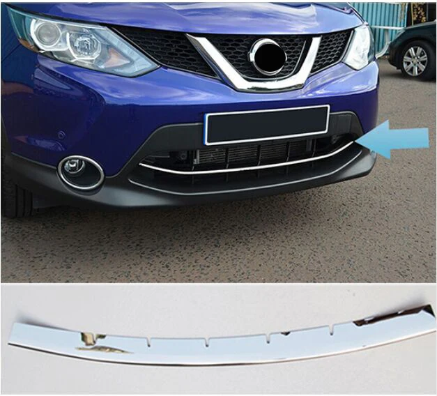 Аксессуары для nissan QASHQAI 2014 2015 2016 Хромированная передняя нижняя сетка решетка