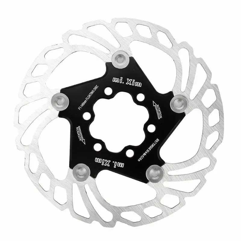 Black 140-F1 Тормозные роторы для горного велосипеда MTB, быстросохнущий, из нержавеющей стали 140/203 мм, плавающий диск с быстрым охлаждением, тормозной ротор, Аксессуары для велосипеда - Цвет: Black 140-F1