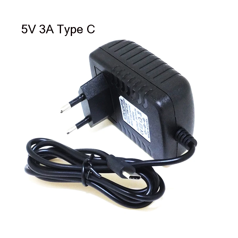 Raspberry Pi 4 USB Type C адаптер питания Oplader 100 240 V EU VS UK AU штепсельная Вилка для Модель