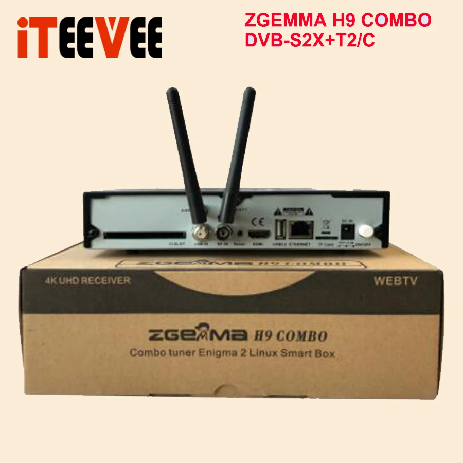 Новинка 2019 года 4K UHD ZGEMMA H9 обнаружитель Linux OS 2 * WiFi внутренний 1 Ci Plus DVB S2X + T2/C Двойные