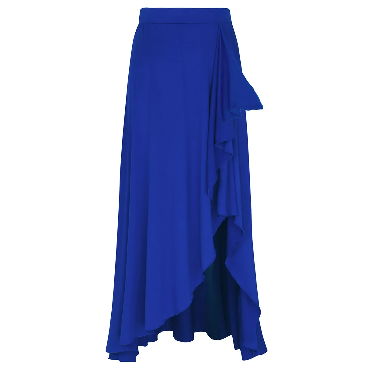 Blue IEFiEL, женская мода, асимметричная эластичная талия, балетная юбка для танцев, гимнастики, для взрослых, костюмы для выступлений, танцевальная элегантная юбка - Цвет: Blue