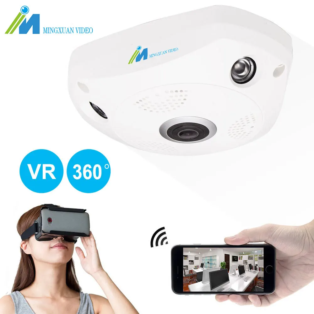 360 WI FI Камера IP 1.3mp рыбий глаз панорамный 960 P PTZ CCTV 3D VR видео ip kamera Cam Micro sd карты аудио