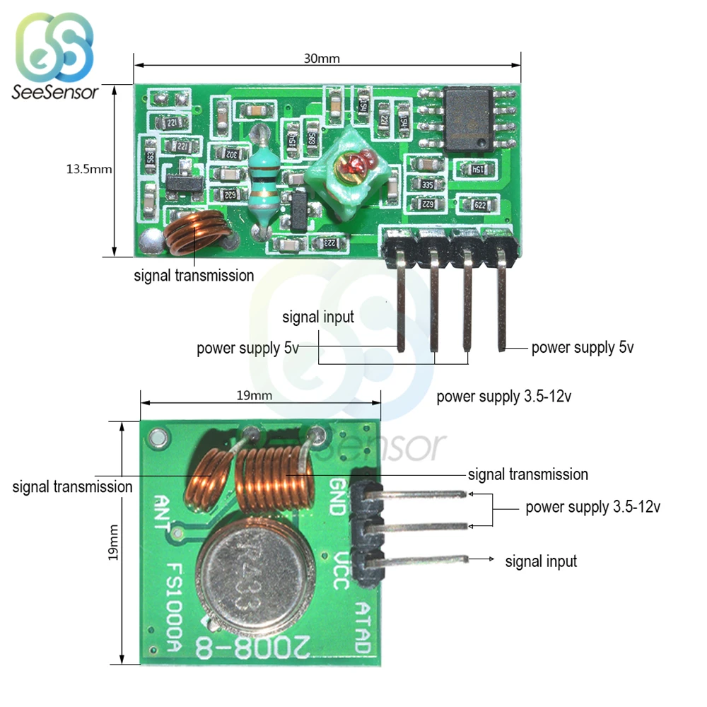 315 МГц/433 МГц стандартный модуль беспроводной связи для ARM/MCU WL arduino Diy Kit|Детали и