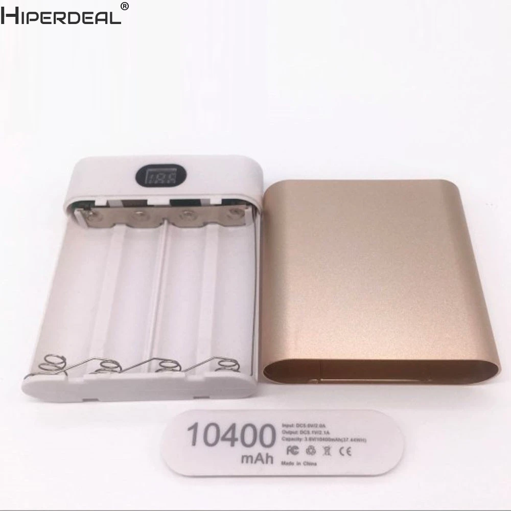 Внешний аккумулятор HIPERDEAL внешний 18650 зарядное устройство 5 В двойной USB порт 4X