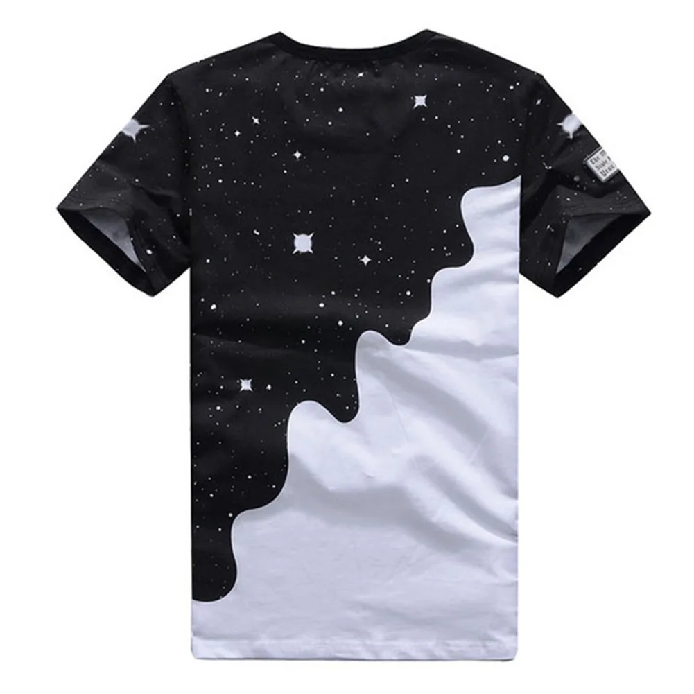 Модные мужские летние повседневные футболки с короткими рукавами из хлопка 3D