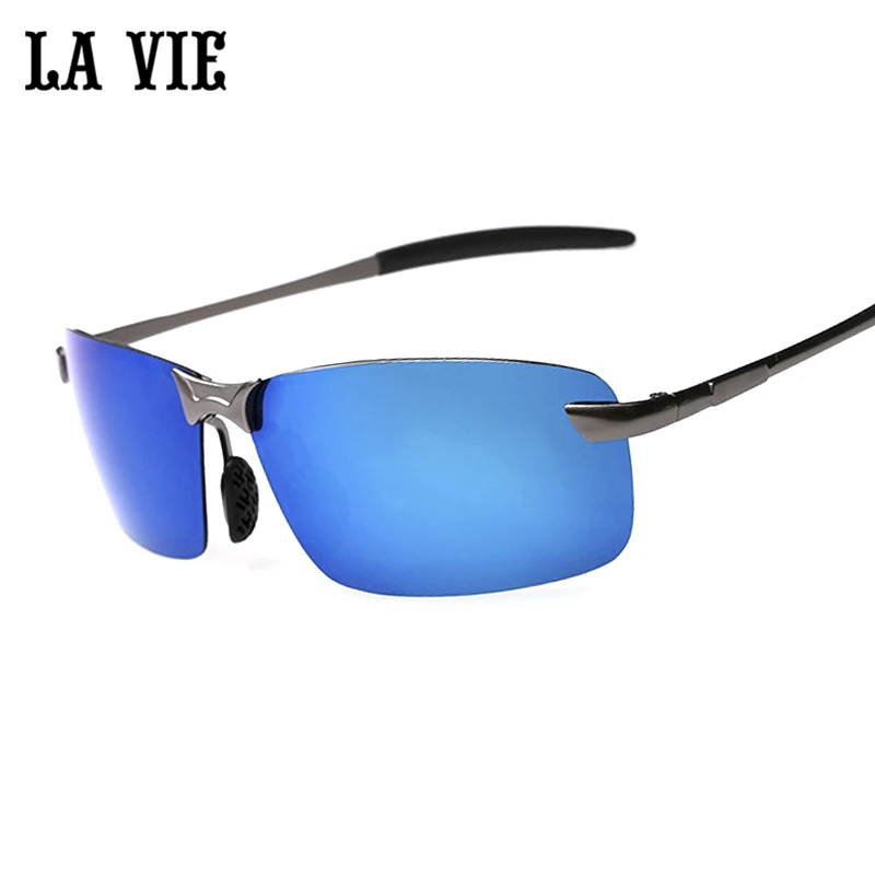 

LA VIE Brand Rimless Polarized Sunglasses Men super Cool coating Driving Sun Glasses Oculos de sol lunette de soleil