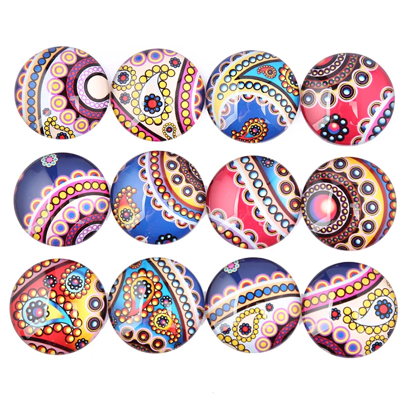 

reidgaller mix pattern photo round dome glass cabochons 12mm 10mm 14mm 20mm 25mm 30mm diy flat back handmade jewelry findings