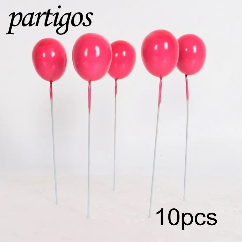 10pcs Red 10 шт. торт Топпер воздушные шары вставка для торта Свадьба День Рождения украшения Единорог вечерние Suprise детское украшение для душа - Цвет: 10pcs Red