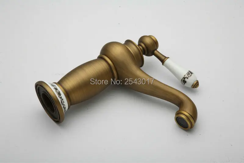 Высококачественный античный бронзовый смеситель для ванной комнаты раковины