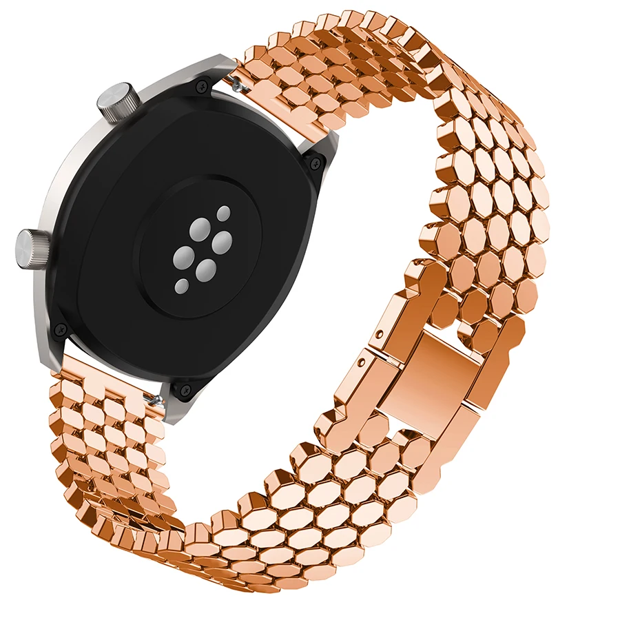 Сменный смарт браслет из нержавеющей стали для HUAWEI Watch GT ремешок часов 22 мм Xiaomi Huami