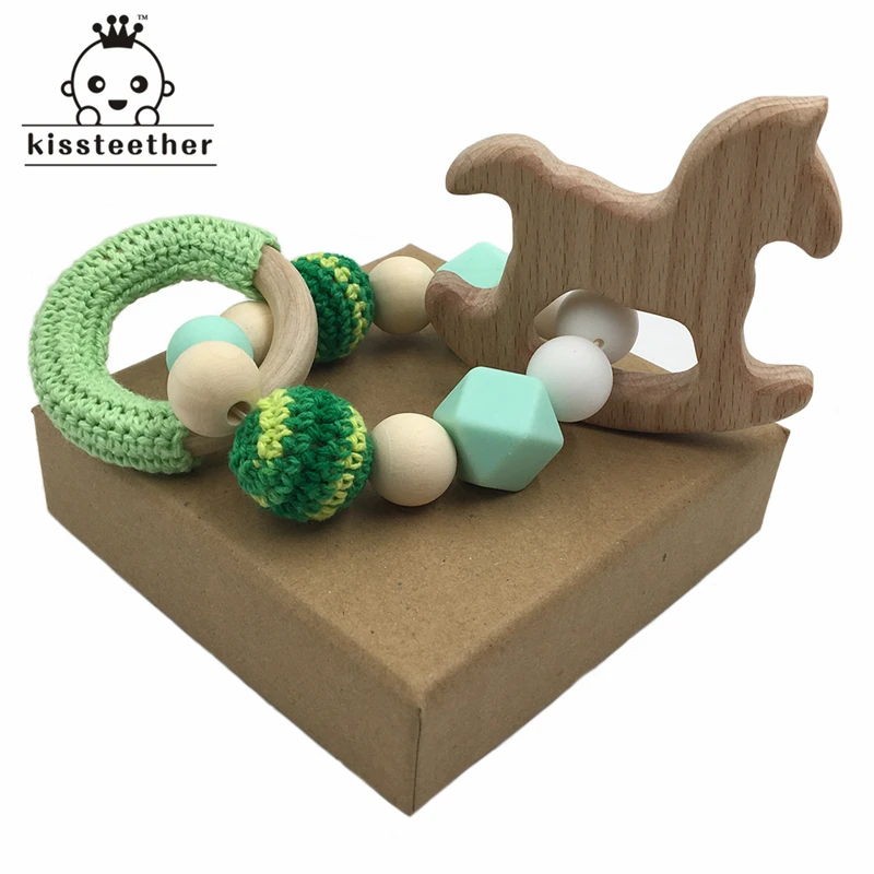 Детский деревянный Прорезыватель для зубов из Букового дерева|baby wooden teether|baby teether