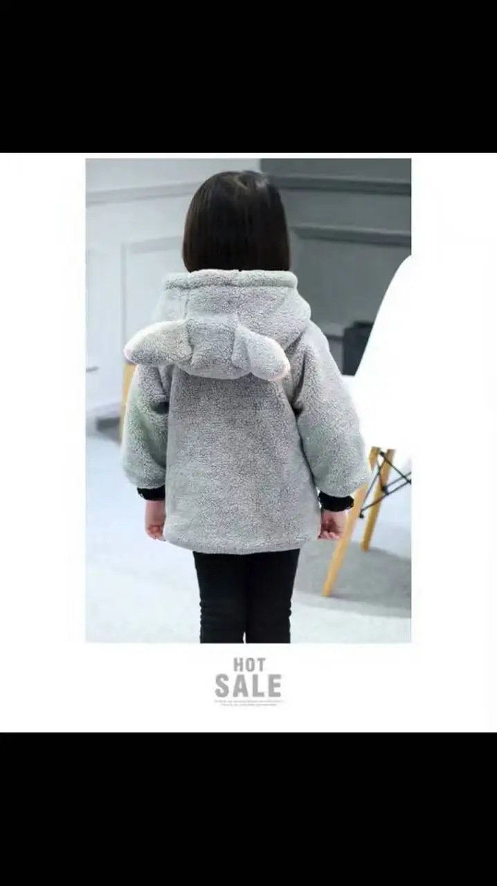 

Baby Kids Girl Winter Coat Solt Warm Cotton Padded Hooded Outerwear Coats+bag Cute Cartoon Girls Infant Casual Outfit