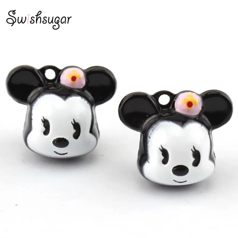 

50pcs Cute Mouse Girl Jingle Bell Charms Pedant Birthday Festival Party Decoration