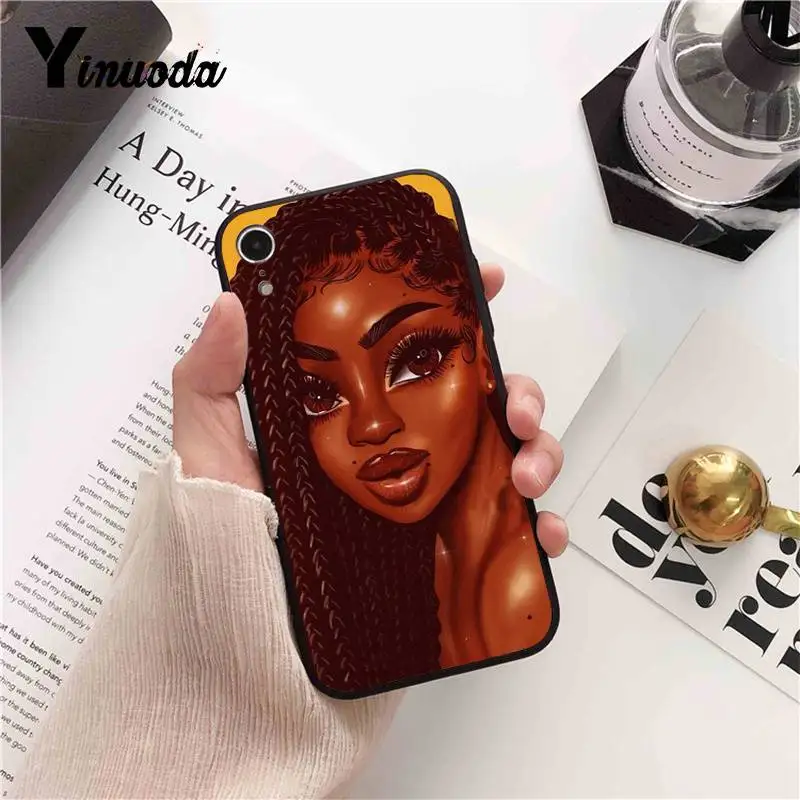 Yinuoda арт чехол для телефона девочек в африканском стиле iPhone 8 7 6 6S 6Plus X XS MAX 5 5S SE XR 10 11