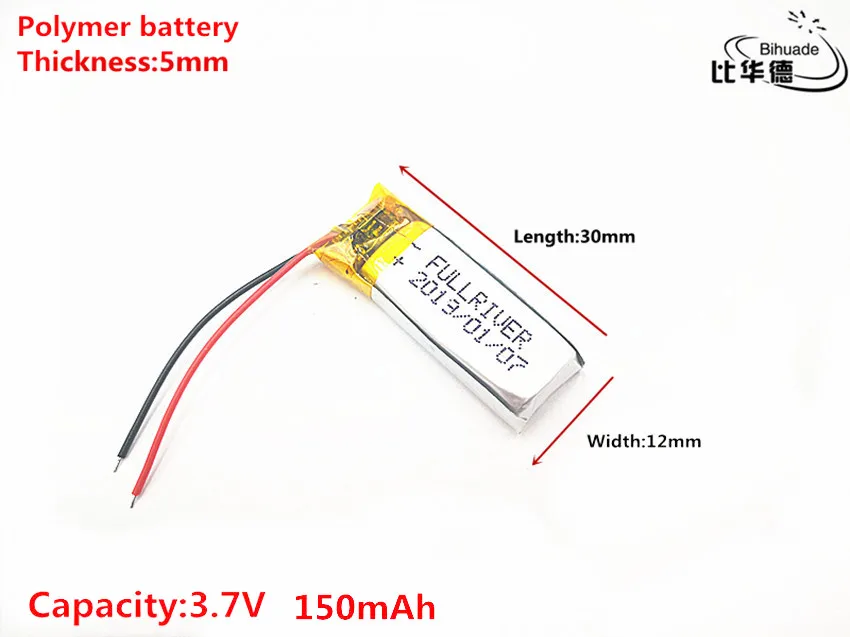 

Литровая энергетическая батарея хорошего качества 3,7 в, 130 мАч 501230, полимерная литий-ионная/литий-ионная батарея для планшетного ПК, GPS,mp3,mp4