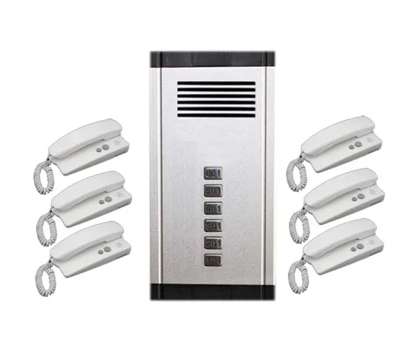 

Новое поступление, аудиодомофон, система, 6-канальный дверной звонок, новый дизайн, Функция разблокировки внутреннего блока + бесплатная доставка