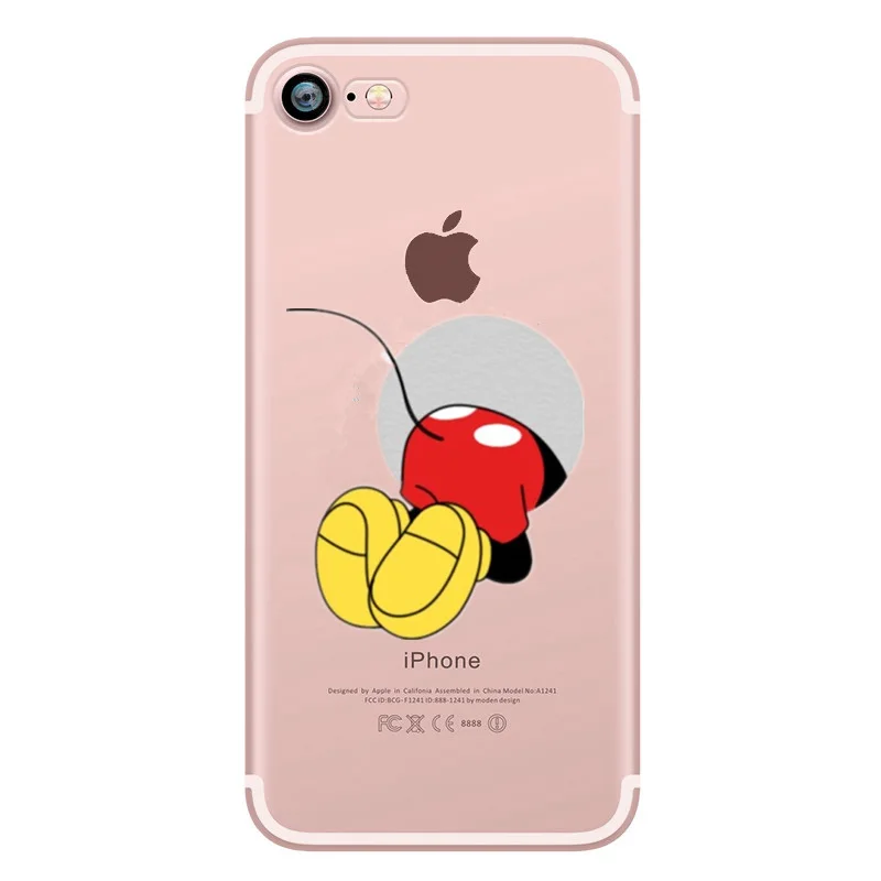 Chic Cartoon Soft Case for iphone 6S Capas Silicon Mickey Stitch Protective Cover Coque Funda 7 8 Plus X 10 5S SE |