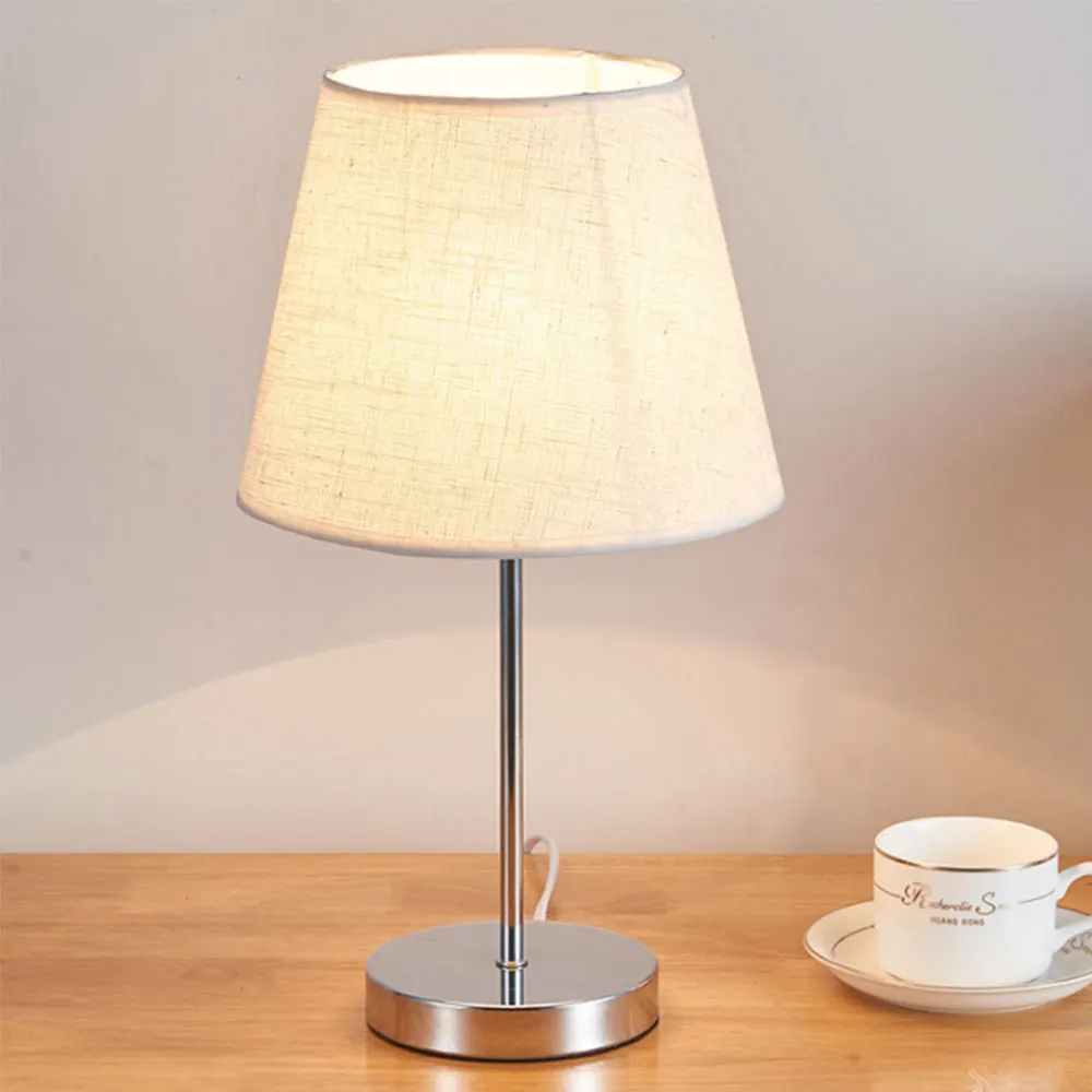 Современные настольные лампы для спальни гостиной тканевая светодиодная