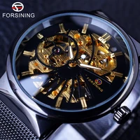 forsining fashion luxury thin case unisex design waterproof mens samll dial watches top brand luxury mechanical skeleton watches