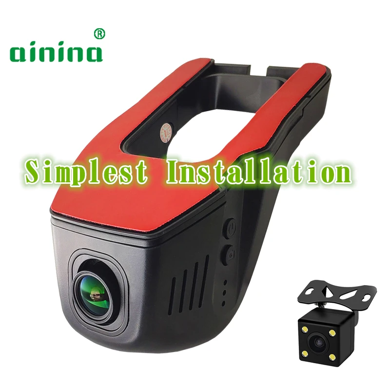 

Ainina 2 объектива FHD1080P Novatek 96655, Автомобильный видеорегистратор с Wi-Fi, Суперконденсатор, Автомобильная камера для Audi/BMW/Benz/Toyota/Honda