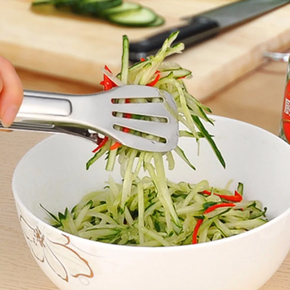 Anti-scalding Stainless Steel Food Clip Baking Steak Bread Pastry Clamp Multifunction Portable Kitchen Tongs BBQ Grilling | Дом и сад