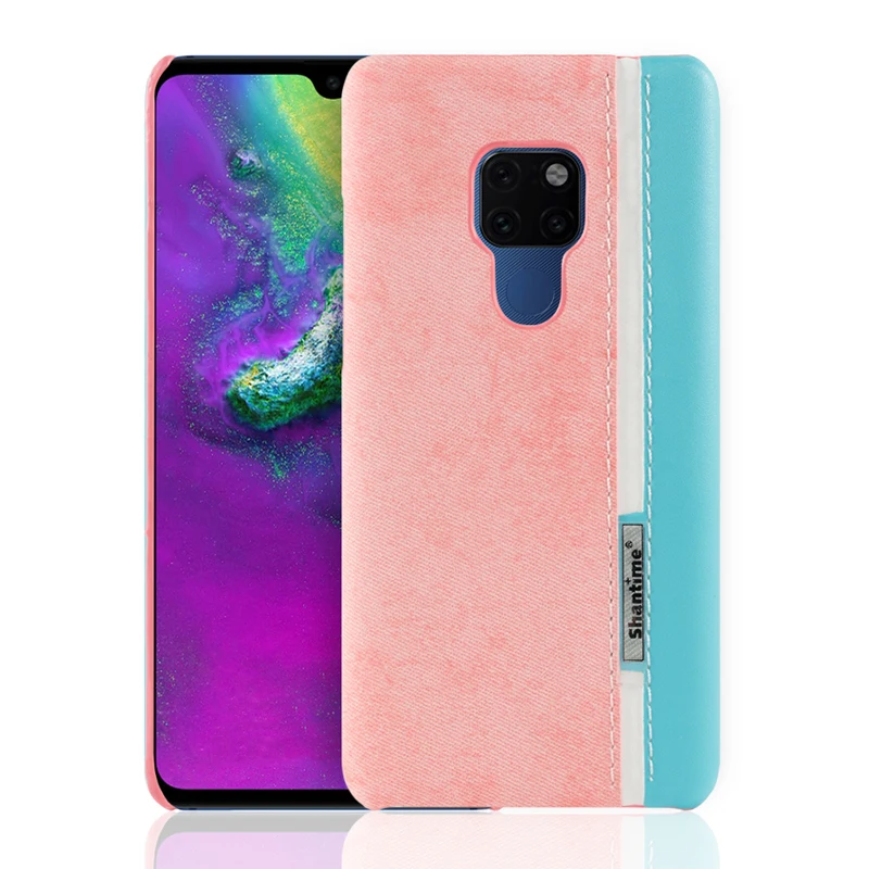 Pink PU кожаный чехол для huawei mate 20 Модный Цветной чехол для телефона для huawei mate 20 Pro Бизнес чехол для huawei mate 20 X Чехол - Цвет: Pink
