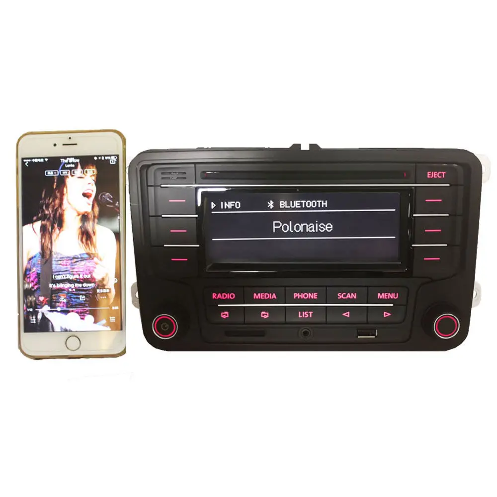 Автомагнитола стерео RCN210 Bluetooth CD MP3 USB AUX SD для Volkswagen GOLF PASSAT TOURAN POLO TIGUAN CADDY EOS CC+ Cabel